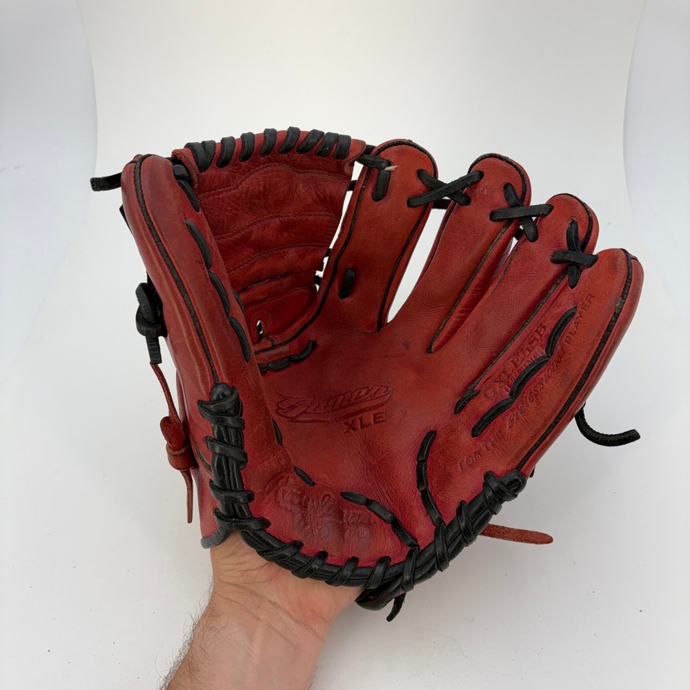 Rawlings Gamer XLE GXLE5SB 11.75 Inch Baseball Softball Glove Red Black Leather